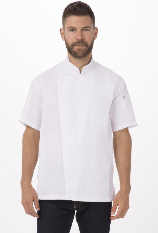 Chef Works Urban Springfield Koksbuis met Rits | Wit - Maat M
