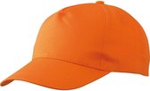 Myrtle Beach Volwassenen Unisex 5-paneel Licht gelamineerde Promo Cap (Oranje)