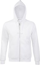 SOLS Heren Spike Full Zip Hooded Sweatshirt (Wit)