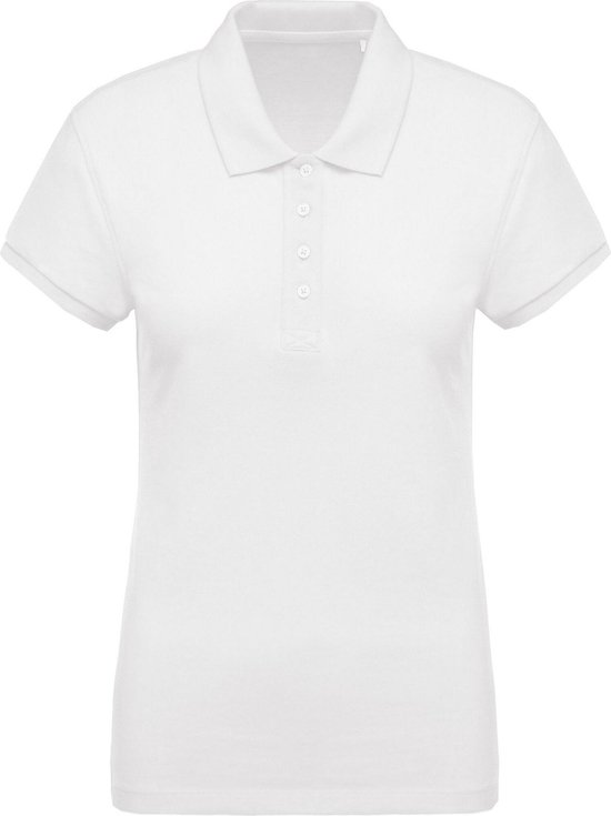 Kariban Dames/dames Organic Pique Polo Shirt (Wit)