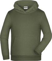 James And Nicholson Kinderen/Kinderen Basic Hoodie (Olijf)