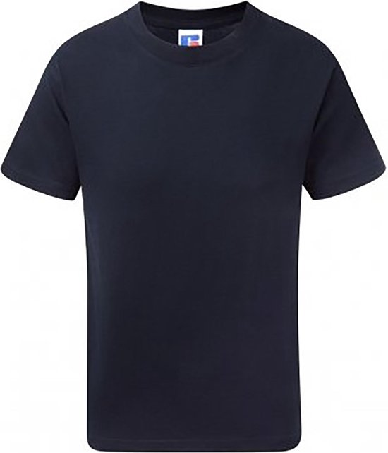 T-Shirt à Manche Courte Russell Enfants/ Enfants Slim (French Navy)