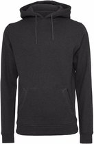 Build Your Brand Heren Zware Pullover Hoodie (Zwart) XL