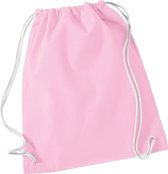 Westford Mill Katoenen Gymsac-zak - 12 Liter (Klassiek Roze/Wit)