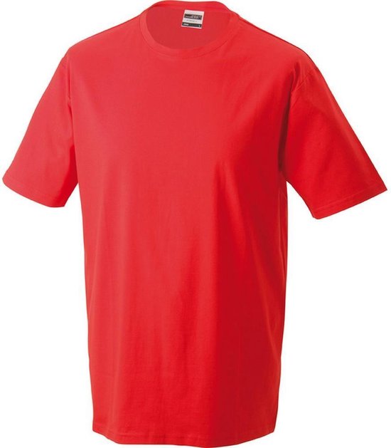 James and Nicholson Unisex Elastische Tee (Rood)