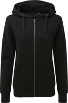 Asquith & Fox Vrouwen/dames Zip-Through Organic Hoodie (Zwart)