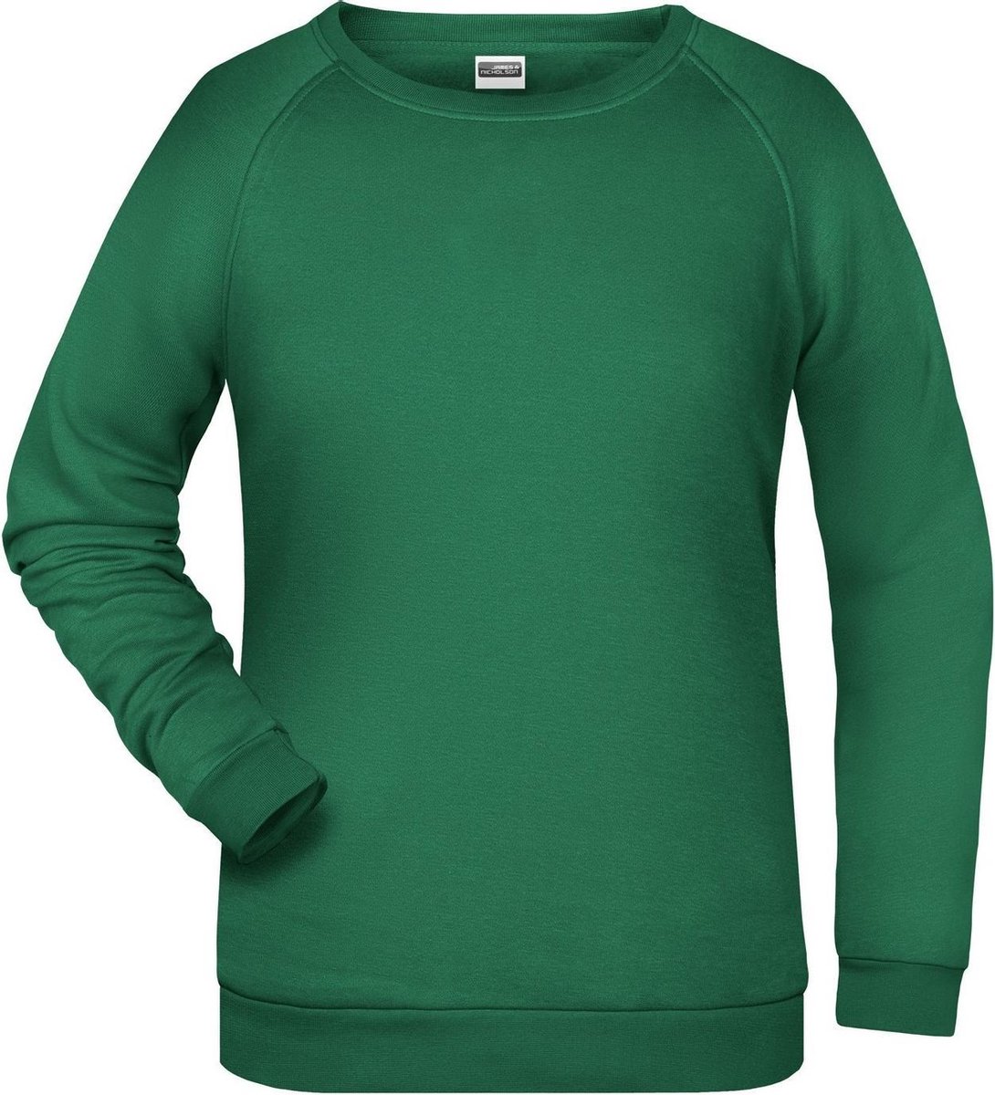 James And Nicholson Dames/dames Basic Sweatshirt Iers Groen