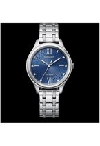 Citizen Elegance Horloge - Citizen dames horloge - Blauw - diameter 32 mm - roestvrij staal