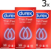 Durex Condooms Thin Feel - Extra Lube - 3x 10 stuks