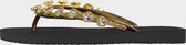Uzurii Flower Aby dames slipper - Zwart - Maat 37/38