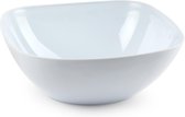 20x Schalen/schaaltjes vierkant wit - 1,8 liter - Salade/sla/snacks serveren - Schalen/kommen van plastic - Keukenbenodigdheden