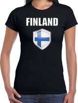 Finland landen t-shirt zwart dames - Finse landen shirt / kleding - EK / WK / Olympische spelen Finland outfit 2XL