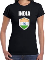 India landen t-shirt zwart dames - Indiaanse landen shirt / kleding - EK / WK / Olympische spelen India outfit L
