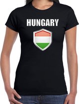 Hongarije landen t-shirt zwart dames - Hongaarse landen shirt / kleding - EK / WK / Olympische spelen Hungary outfit S