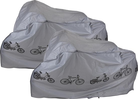 2x Fiets/scooter/brommer beschermhoezen 180 x 100 cm - Outdoor/Vakantie - Fietsbenodigdheden - Fietsaccessoires - Beschermhoezen/afdekhoezen