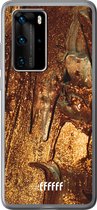 6F hoesje - geschikt voor Huawei P40 Pro -  Transparant TPU Case - Lets go Gold #ffffff