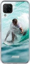 Huawei P40 Lite Hoesje Transparant TPU Case - Boy Surfing #ffffff