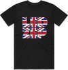 Led Zeppelin - Union Jack Type Heren T-shirt - M - Zwart