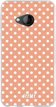 HTC U Play Hoesje Transparant TPU Case - Peachy Dots #ffffff