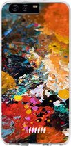 Huawei P10 Hoesje Transparant TPU Case - Colourful Palette #ffffff