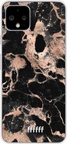 Google Pixel 4 Hoesje Transparant TPU Case - Rose Gold Marble #ffffff