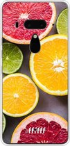 HTC U12+ Hoesje Transparant TPU Case - Citrus Fruit #ffffff