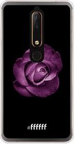 Nokia 6 (2018) Hoesje Transparant TPU Case - Purple Rose #ffffff