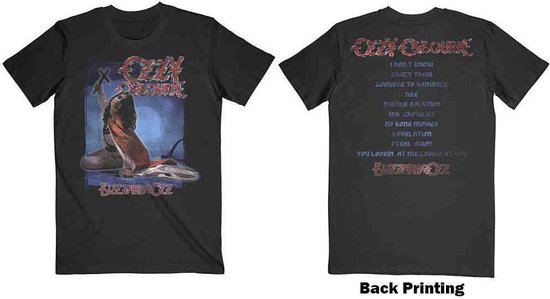 Ozzy Osbourne - Blizzard Of Ozz Tracklist Heren Tshirt - L - Zwart
