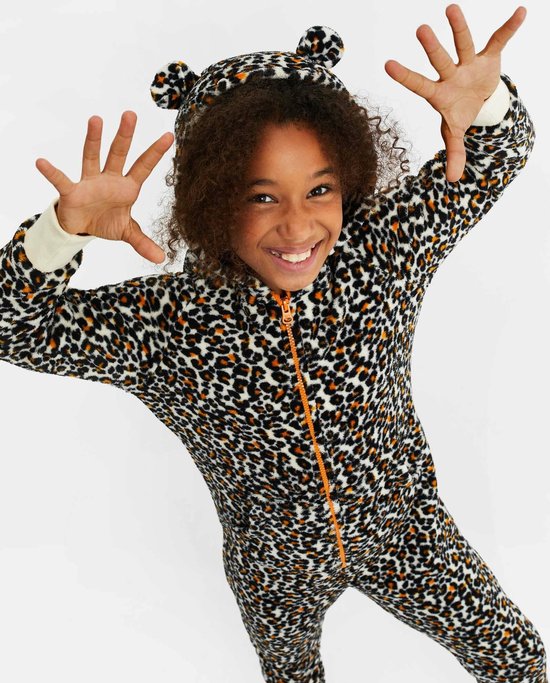 Automatisch stap in Gemoedsrust WE Fashion Meisjes onesie met luipaarddesin | bol.com
