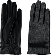 Sarlini fijn gebreide zwarte Dames handschoen met riempje