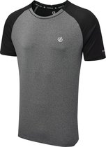 Dare2B - Mens Peerless Sportshirt - Grijs/Zwart - Maat XS