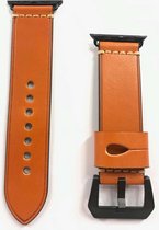 Leren bandje Oranje met klassieke zwarte gesp voor Apple Watch 38mm |40mm Iwatch Series 1/2/3/4/5/6 Watchbands-shop.nl