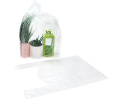 Plastic Draagtas Transparant 50.8x25.4x76.2cm (100 Stuks)