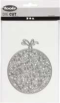 Stans- en embossing mallen. kerstbal. d: 9x11 cm. 1 stuk