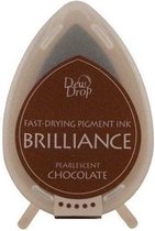 BD-000-076 Inktkussen Brilliance Dew drops Pearlescent Chocolate (1 st) donkerbruin