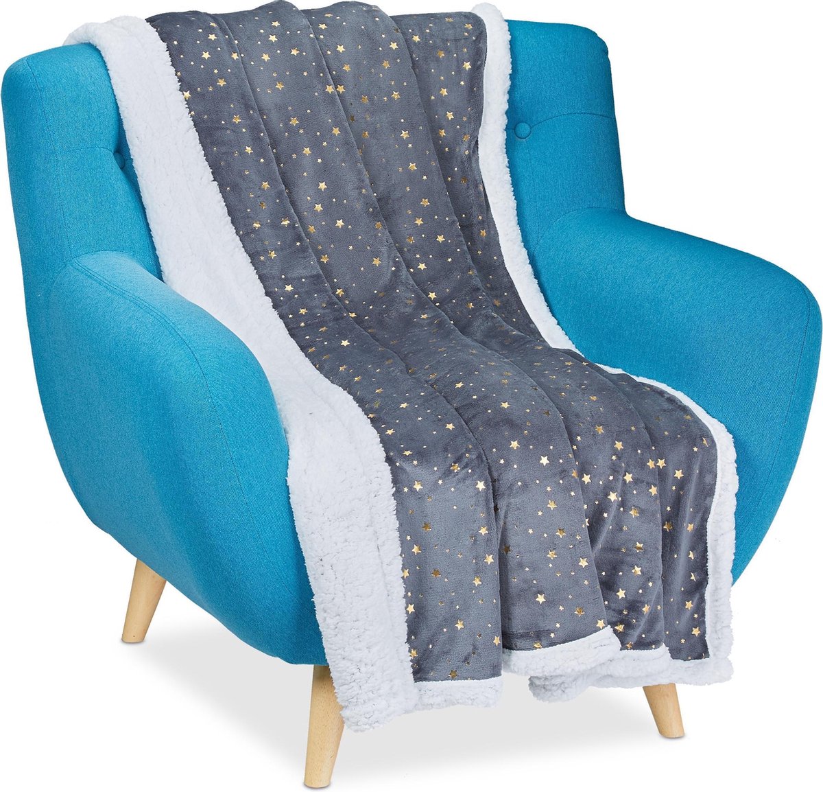 Unique Living - Plaid Lex Dove White - 150x200cm | Leen Bakker