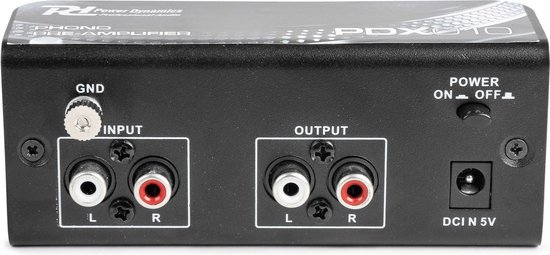 Phono Voorversterker voor Platenspeler - Power Dynamics PDX010 - RIAA Correctie