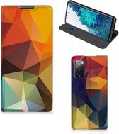 Smartphone Hoesje Geschikt voor Samsung Galaxy S20 FE Leuk Book Case Polygon Color
