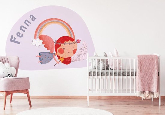 Fee Sur L Arc En Ciel Mat Design Uniek Stickers Muraux D Excellente Qualite Bol Com