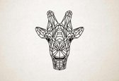 Line Art - Giraffe 2 - S - 56x45cm - Zwart - geometrische wanddecoratie