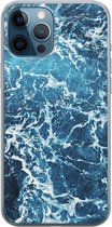 Leuke Telefoonhoesjes - Hoesje geschikt voor iPhone 12 Pro - Oceaan - Soft case - TPU - Natuur - Blauw