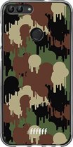 Huawei P Smart (2018) Hoesje Transparant TPU Case - Graffiti Camouflage #ffffff