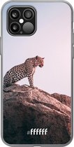 6F hoesje - geschikt voor iPhone 12 - Transparant TPU Case - Leopard #ffffff