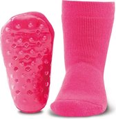 Antislip sokken effen fuchsia-17/18