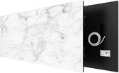 Hoog rendement infrarood stralingspaneel 625 Watt 40x150 cm White Marble, stone art, Welltherm