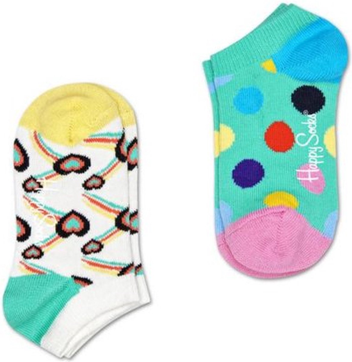 Happy Socks KBDO02-7002 2-Pack Big Dot Low Socks 12-24M