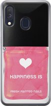 Samsung Galaxy A40 hoesje siliconen - Nagellak - Soft Case Telefoonhoesje - Print / Illustratie - Roze