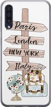 Leuke Telefoonhoesjes - Hoesje geschikt voor Samsung Galaxy A70 - Where to go next - Soft case - TPU - Tekst - Multi