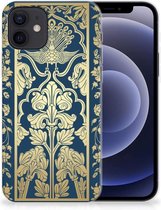 Back Cover Siliconen Hoesje iPhone 12 | 12 Pro (6.1") Hoesje Customize Golden Flowers