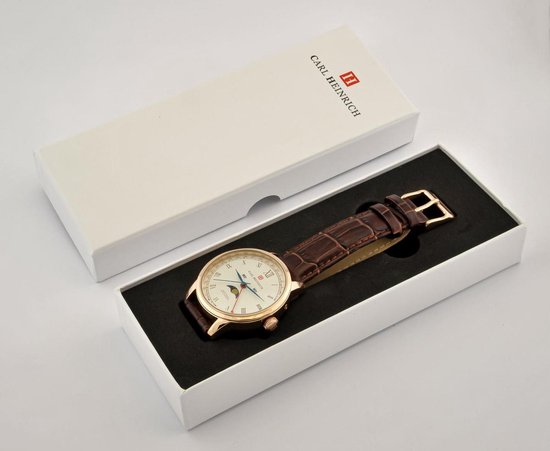 Carl Heinrich Triple Calender Moonface G3108 RGW TRC bol
